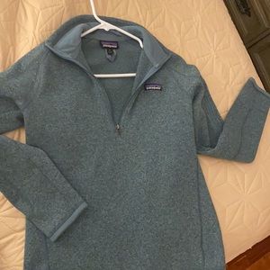 Blue quarter zip Patagonia sweater